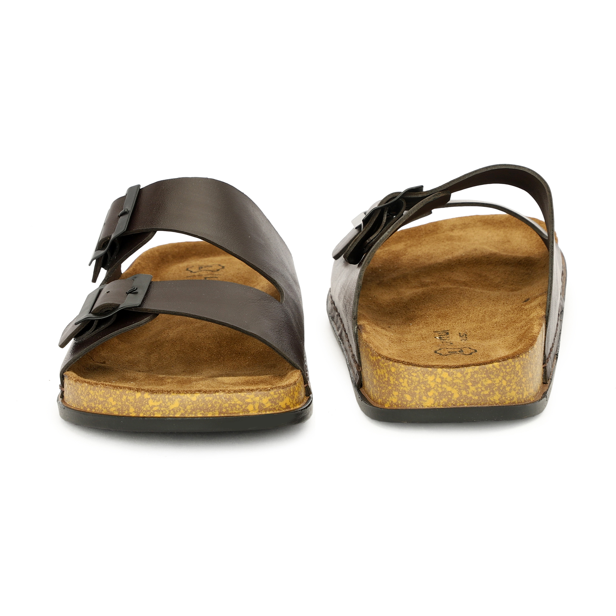 Leatherful Men's premium leather slipper | Genuine Leather upper | Suede Leather Insole | PU sole | Stylish flip flop for men | Birkenstock - Image 11