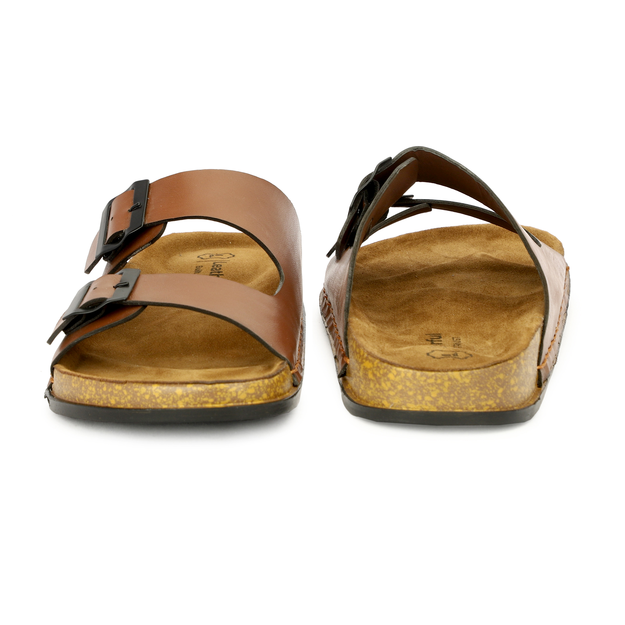 Leatherful Men's premium leather slipper | Genuine Leather upper | Suede Leather Insole | PU sole | Stylish flip flop for men | Birkenstock - Image 17