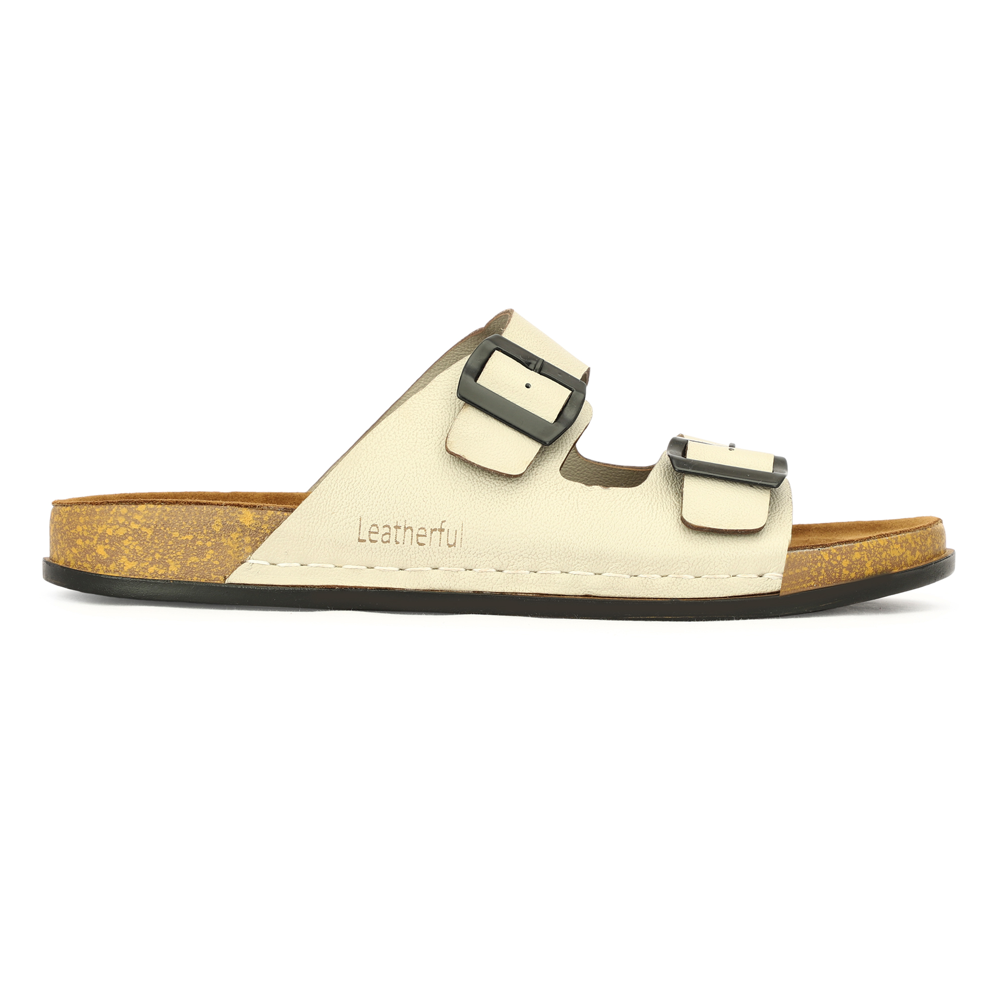 Leatherful Men's premium leather slipper | Genuine Leather upper | Suede Leather Insole | PU sole | Stylish flip flop for men | Birkenstock - Image 7