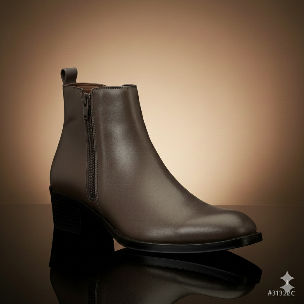 Men's Chelsea Boots with Zipper closure | Croc Textured Leather | Cuban Heel | Italian Design | TPR Sole | Cushioned Insole - Image 12