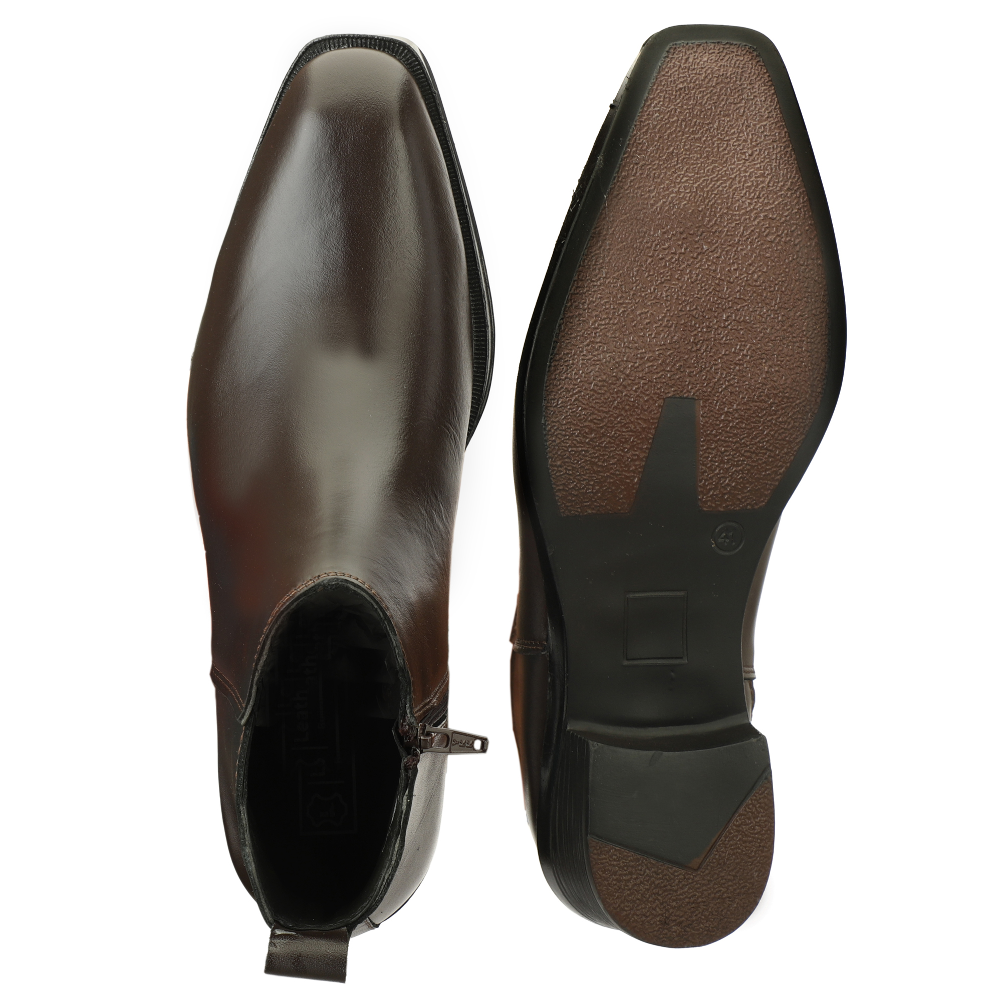 Men's Chelsea Boots with Zipper closure | Croc Textured Leather | Cuban Heel | Italian Design | TPR Sole | Cushioned Insole - Image 15